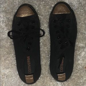 Black and Gold converse